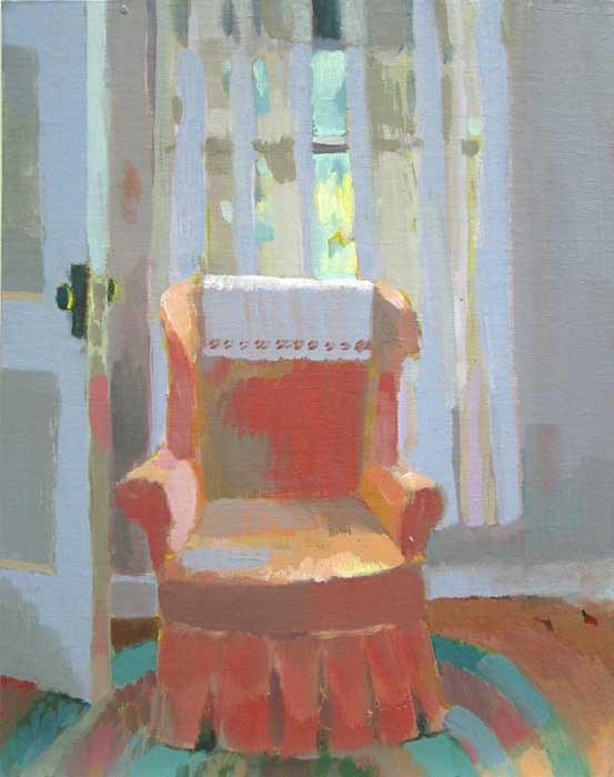 Carole Rabe Painting-Orange Clivia in Greenhouse