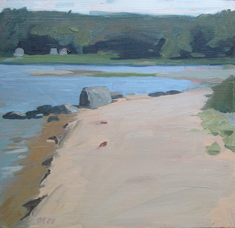 Carole Rabe Painting - Water’s Edge in Spring