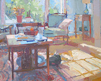 Carole Rabe Painting - Cat in Sunlight